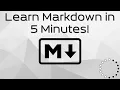 Learn Markdown in 5 Minutes Seriously
