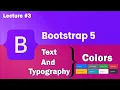 Bootstrap 5 Tutorial Colors And Typography In Bootstrap 5 Lecture 3 Web Tech