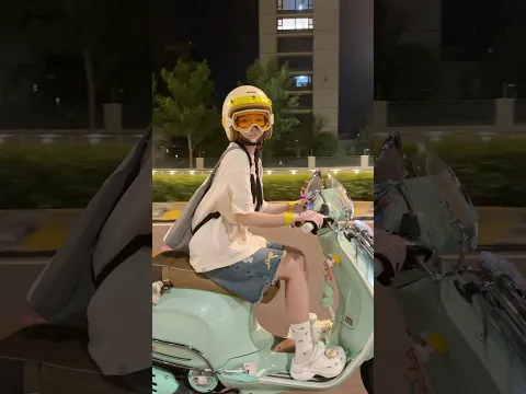 Cute motorcycles rider
