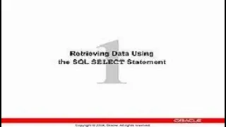 Oracle DBA Admin 1 Chapter 1 Retrieving Data using SQL Select Statement
