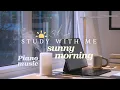 Download Lagu ☀️ 3-HOUR STUDY WITH ME on a SUNNY MORNING | 🎹 Calm Piano Music | Real Sound | Pomodoro 50/10