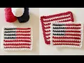 Crochet Cottage Lace US Flag Dishcloth