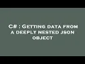 C Getting data from a deeply nested json object