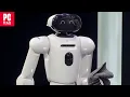 Lagu LG presenteert de CLOiD-huisrobot tijdens de keynote op CES.