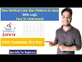 Star Pattern - 17 How to Print Two Vertical Line Star Pattern Using for Loop in Java in VS Code