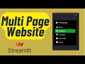 Create Multi Pages websites using Streamlit Python
