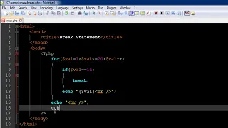 PHP MySQL Tutorial 32 Break Statement YouTube