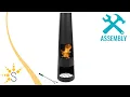 Sunnydaze Steel Outdoor Chiminea Fire Pit with Built-In Log Storage - KF-591