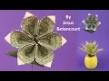 3 DOLLAR ORIGAMI FLOWER TUTORIAL