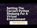 Setting the correct python shebang for a virtual environment