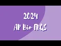 2024 AP Bio FRQs