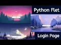 Python Flet Web Login Page design flutter python