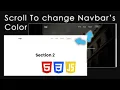 Change Navbar s Background Color On Scroll Scroll Event HTML CSS JavaScript Tutorial