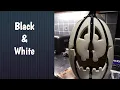 Pumpkin painted black and white cheap and easy to do