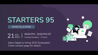 Donation Rewards Starters 95 CodeChef Contest Solution With Explanation