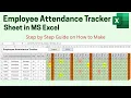 How to Make Employee Attendance Sheet in Excel Step by Step Guide