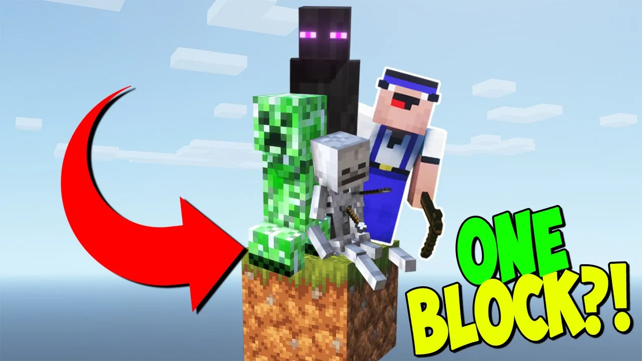 I Survived 100 Days on ONE BLOCK in Minecraft