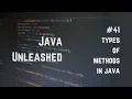 41 Types Of Methods in Java