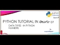 Numbers Boolean Data types in Python Telugu-07