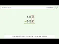 Long Subtraction Problem 1-0 27 Step-by-Step Solution