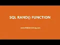 SQL RAND Function