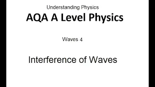 AQA A Level Physics Interference of waves