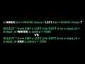 - difference between WHERE AND clause with join INNER join WHERE LEFT join WHERE