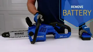 Kobalt 24V 12in Chainsaw How to replace bar and chain