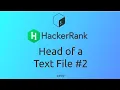 Head of a Text File HackerRank Linux Shell