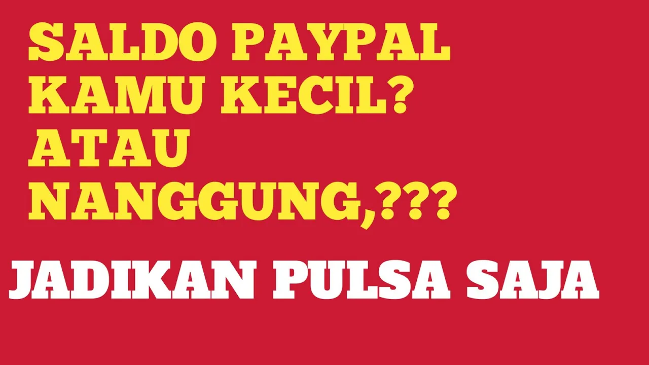 mencairkan saldo paypal kurang dari $10 dolar??. begini cara nya..langsung cair !!!