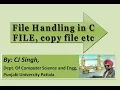 Lecture 29 File Handling in C fcose fopen EOF opening modes FILE Pointer text binary file