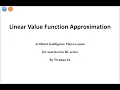Linear Value Function Approximation