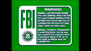 Green FBI Warning Screens 1991-1997
