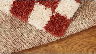 Balta Rugs Oslo Checkered Shag Rug in Red 5 3 x 7