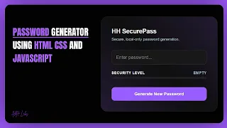 Build a Password Generator Strength Checker using HTML CSS JavaScript Full Project Tutorial