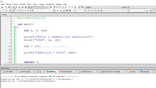 C Program To Add Two Numbers without using Plus Operator