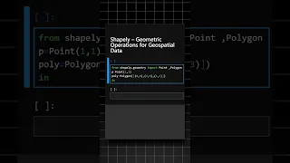 Shapely Geometric Operation for Geospatial Data