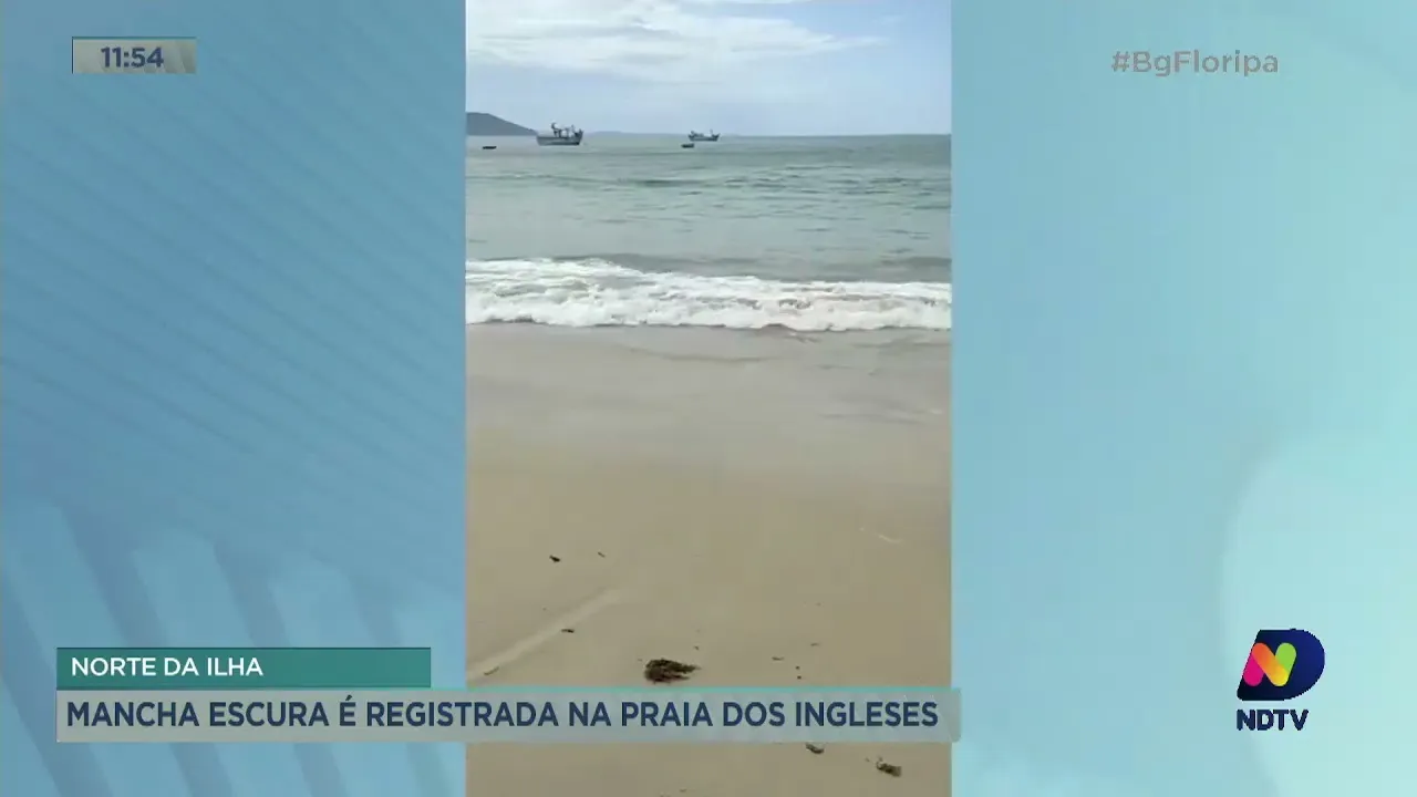 Mancha escura aparece na Praia dos Ingleses em Florianópolis