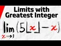 Limits with Greatest Integer Function Calculus 1 Exercises