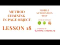 Lesson 18 - Method Chaining In Page Object