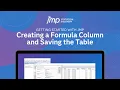 Creating a Formula Column and Saving the Table