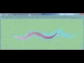 C elegans crawling simulation with 2 times less resolution