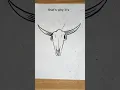 No bullsh t how to draw EASY Bull Skull