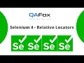 Selenium 4 - Relative Locators