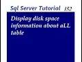 Display Disk Space Information About all Table in Sql Server