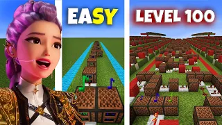 Golden Level 1 To Level 100 Note Block Minecraft