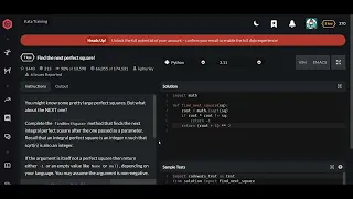 Codewars Find the next perfect square Python 7 kyu