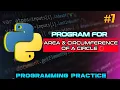 Area and Circumference of a Circle Python Programming Practice