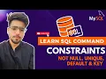 Learn SQL Day MySQL Constraints NOT NULL UNIQUE DEFAULT CHECK