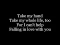 Download Lagu Elvis Presley - Can't Help Falling In Love (lyrics)